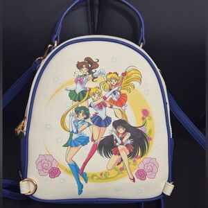 Pretty Sailor Moon Sailor Guardians & Black Moon Reversible Mini Backpack New